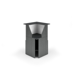 MODULO RECEPTION 90 76x76x117cm NERO VEN. /BIANCO - PRESTIGE